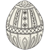 Die Cut Coloring Easter Egg Placemat - 12 Sheets