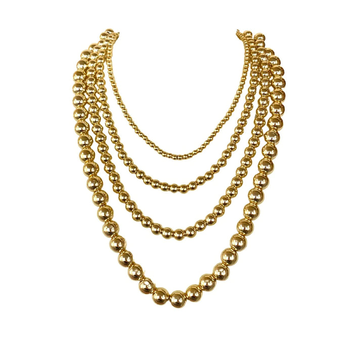 Gold Ball and Chain Necklace 8mm