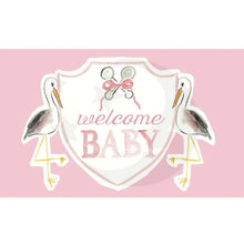 Load image into Gallery viewer, Welcome Baby Stork Flag
