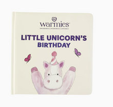 Load image into Gallery viewer, Warmies- Little Unicorn Birthday Book
