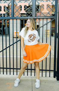 Gameday Glam Flower Football Tee