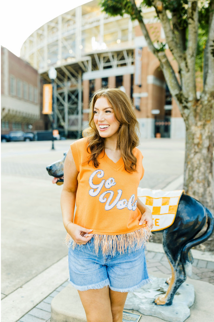 Tailgate Chic Feather Tank Sweater