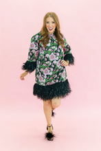 Load image into Gallery viewer, Night Out Black Feather Dress
