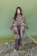 Load image into Gallery viewer, THML Western Paisley Fringe Long Cardi
