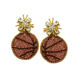 Beaded Basketbell Earrings