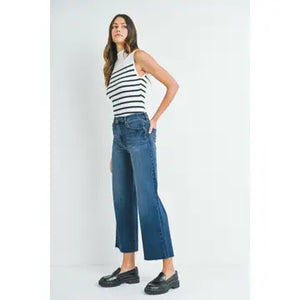 Slim Palazzo w/ Scissor Cut Jeans