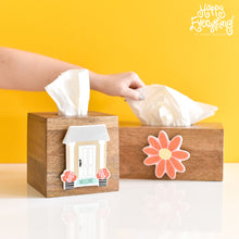 Load image into Gallery viewer, Happy Everything  Wooden Tissue Box
