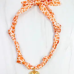 Big Orange Heart Necklace