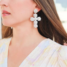 Load image into Gallery viewer, Pearl Easter Cross Earrings
