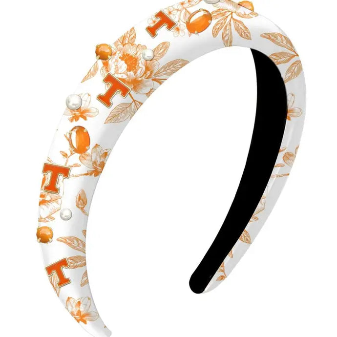 Tennessee Floral Toile Logo Headband