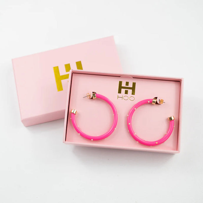 Hoo Hoops Hot Pink W/ Pearls