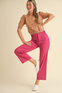 Magenta Cropped Pants