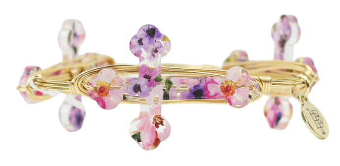 Floral Cross Bangle