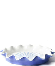 Load image into Gallery viewer, Blue Ruffle 8” Pie Dish - Coton Colors

