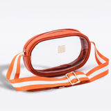 Load image into Gallery viewer, Tangerine Vinyl Annie + Orange and White Strap
