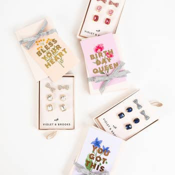 Boxed Earring Trio- Birthday Queen