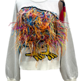 Load image into Gallery viewer, Queen Of Sparkles Feather Turkey Sweater
