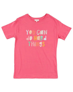 You Can Do Hard Things Pink Callie Danielle Tee
