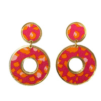 BG-Round Colorful Leopard Earrings