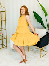 Load image into Gallery viewer, Philly Girl Mustard Ruffle Dress
