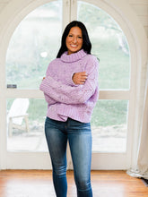 Load image into Gallery viewer, Lavender Is My Color Turtleneck Sweater
