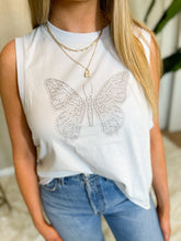 Load image into Gallery viewer, Rhinestone Butterfly Girl Tee
