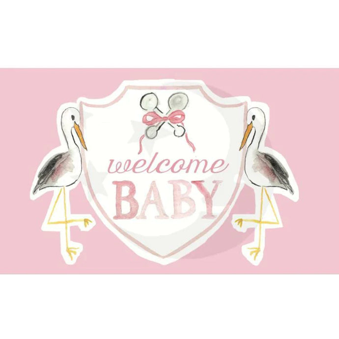 Welcome Baby Stork Flag